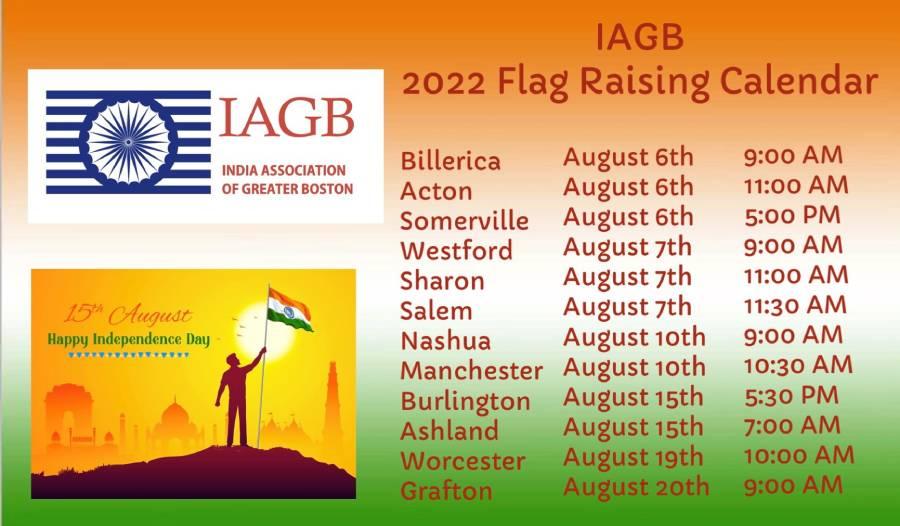 IAGB 2022 Flag Raising Calendar