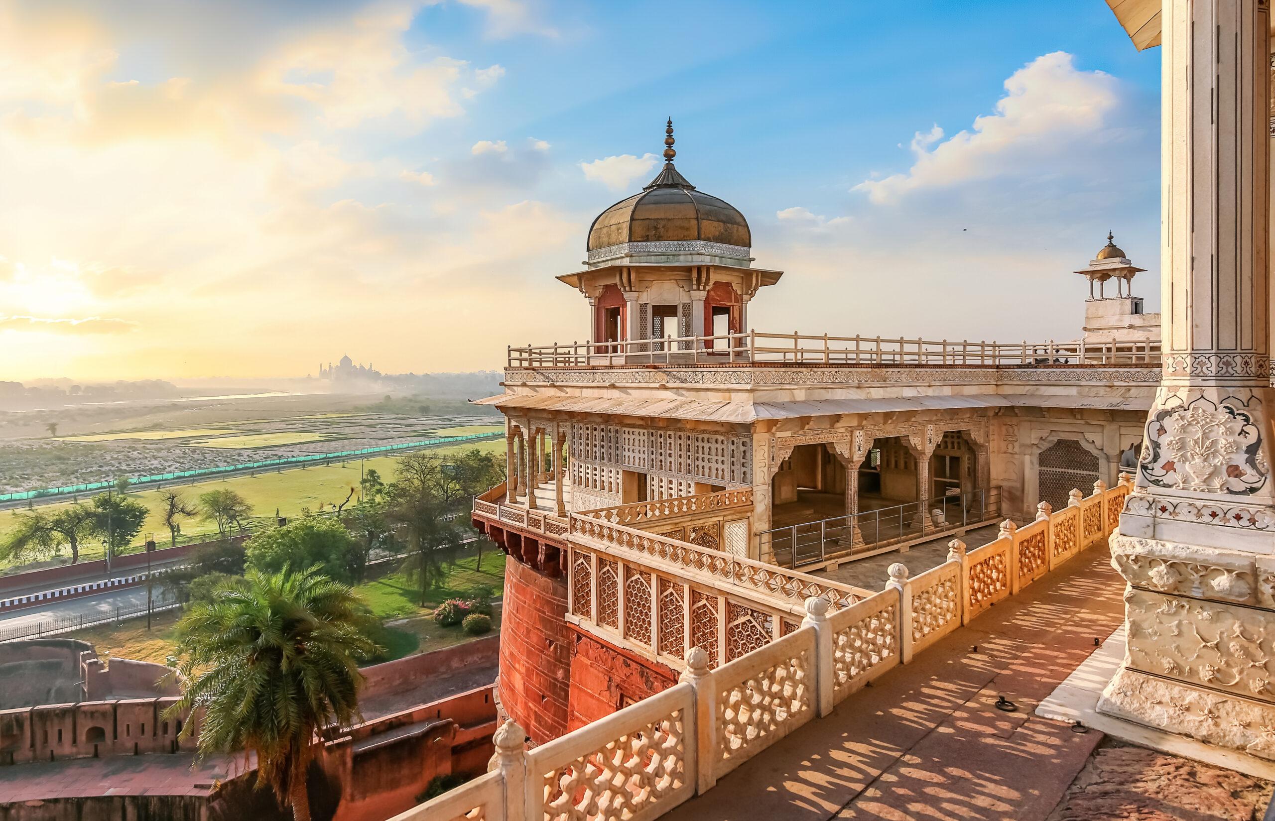 Agra,Fort,-,Medieval,Indian,Fort,Made,Of,Red,Sandstone