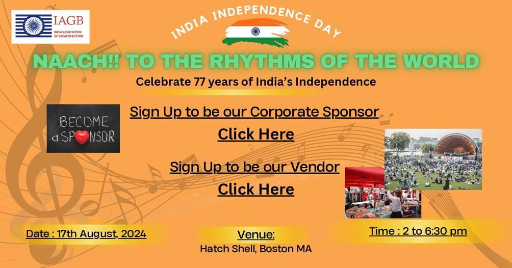 Sponsors & Vendors _Flyer India Day 2024